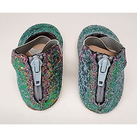 A Bear Co. RTS OG Magical Shimmer Teal/Pink Ballerinas Girls Size 6 - Picture 3 of 4